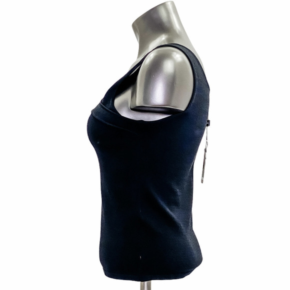 CYRUS Black Lycra One-Shoulder Blouse Medium NWT - Picture 3 of 11